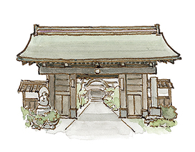 鱗勝院の山門 りんしょういん