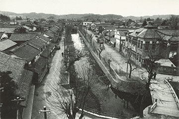 倉敷川の歩道拡幅