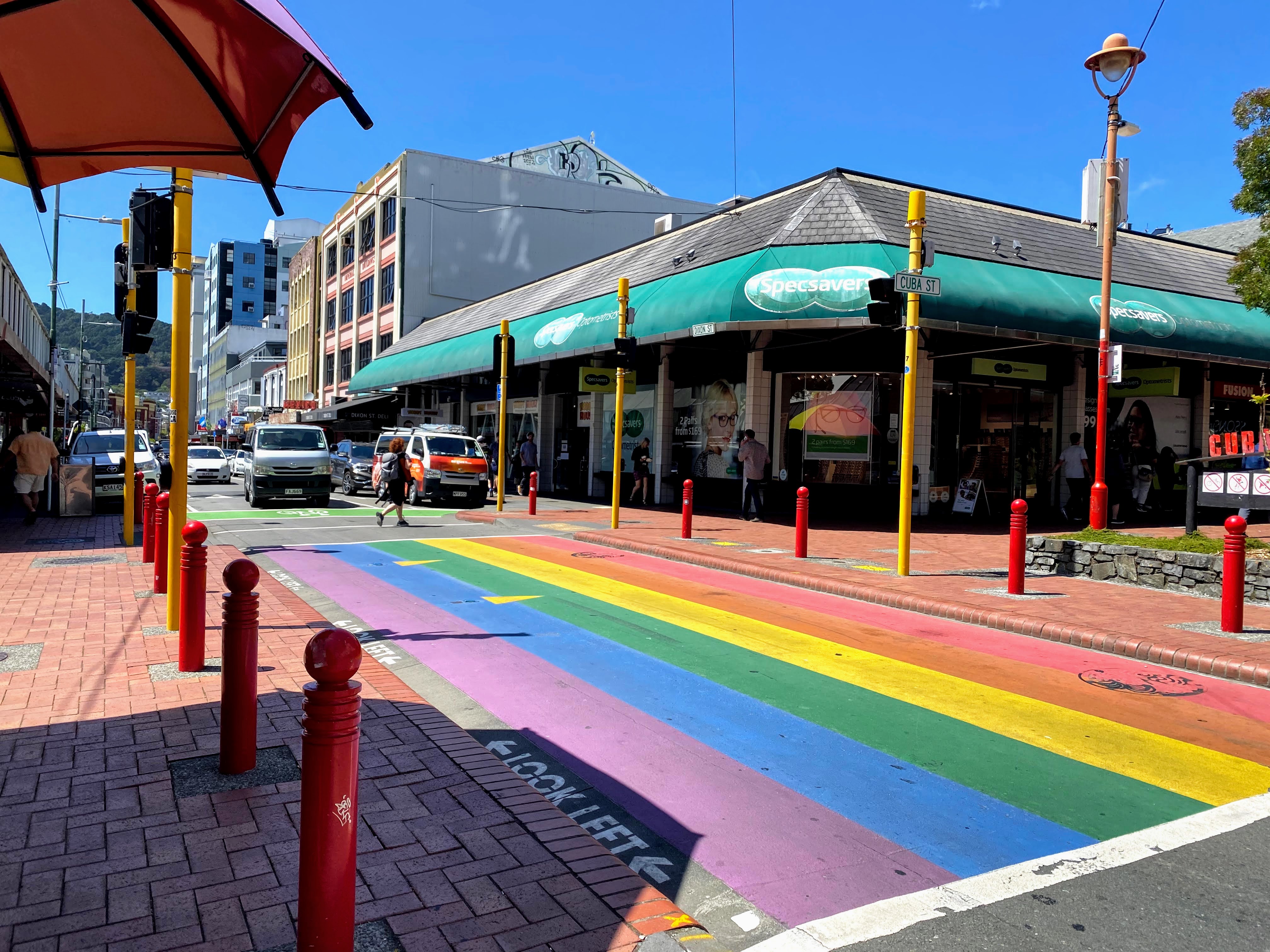 Cuba Street Rainbow Crossing