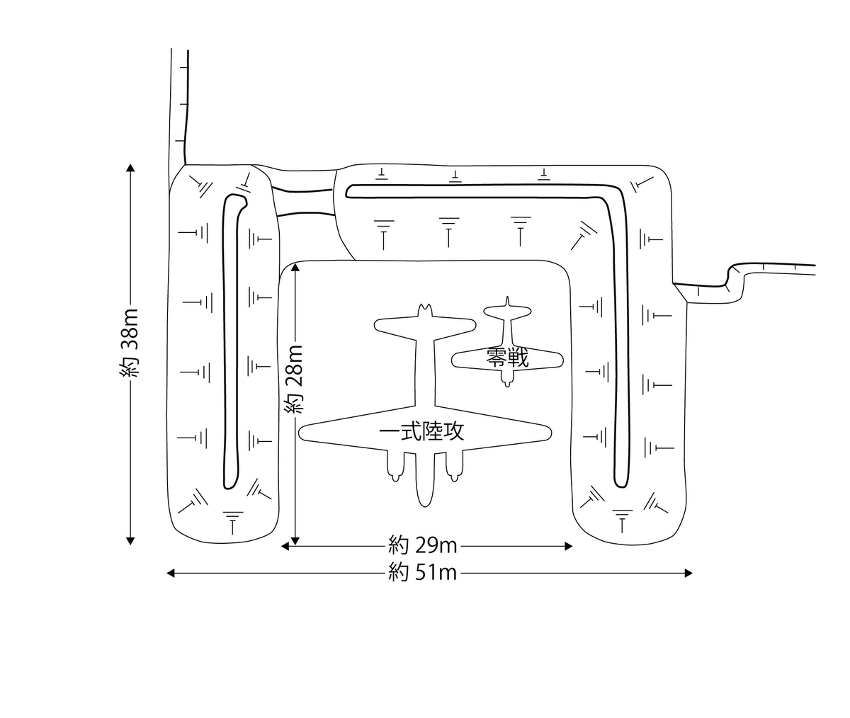 田崎町一帯の戦争遺跡