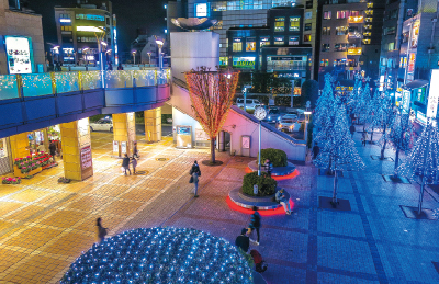 志木市東口イルミネーション（12月）