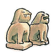 金刀比羅神社石製狛犬(せきせいこまいぬ)