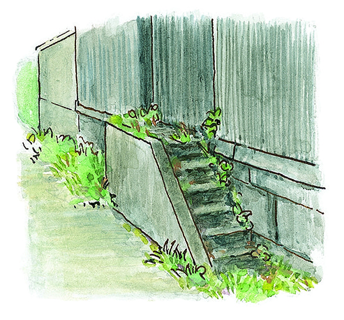 船着き場跡の石段