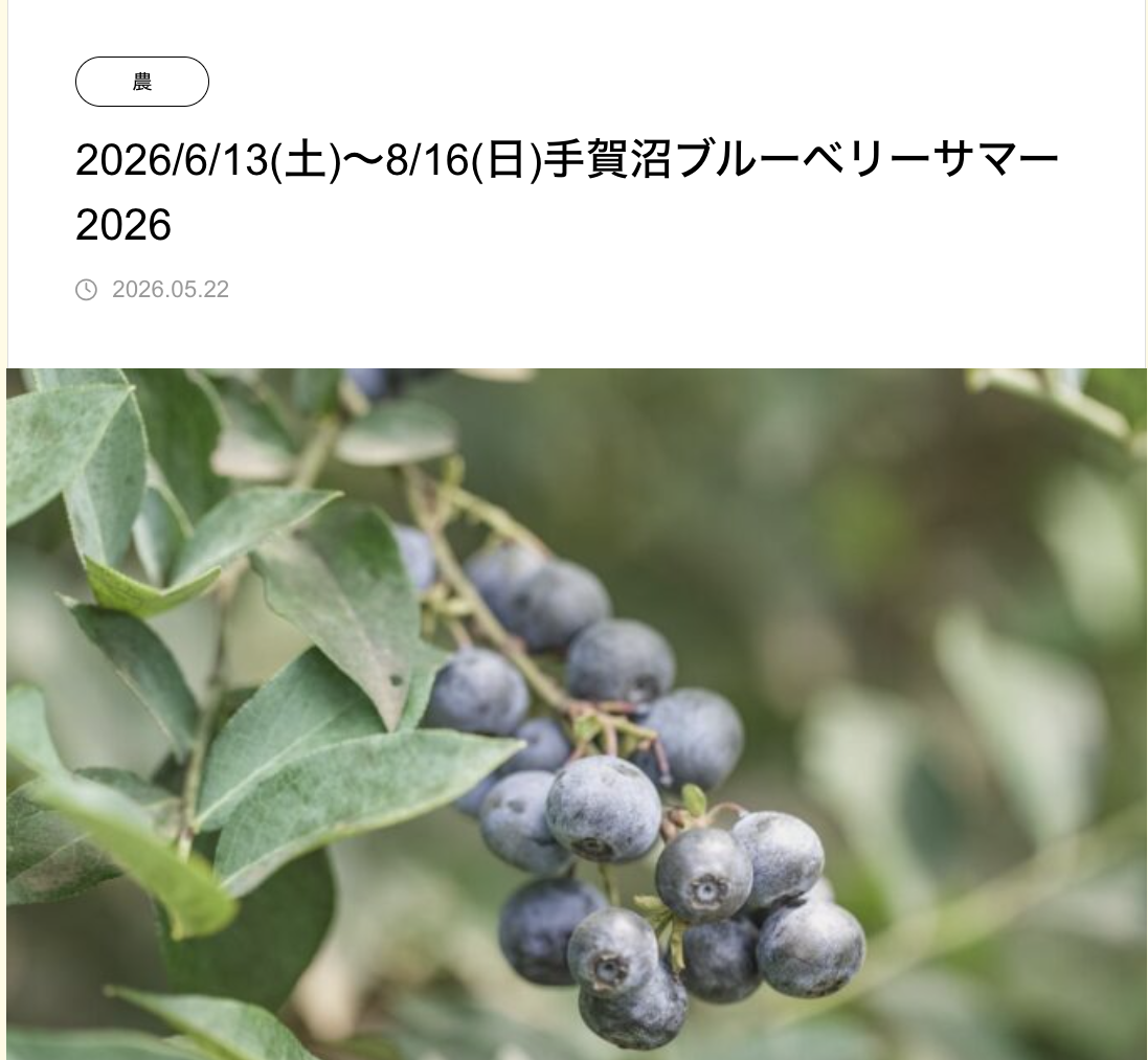 6/13-8/16 手賀沼ブルーベリーサマー2026