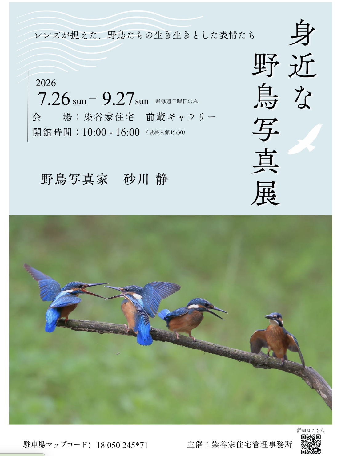 7/26-9/27「身近な野鳥写真展」