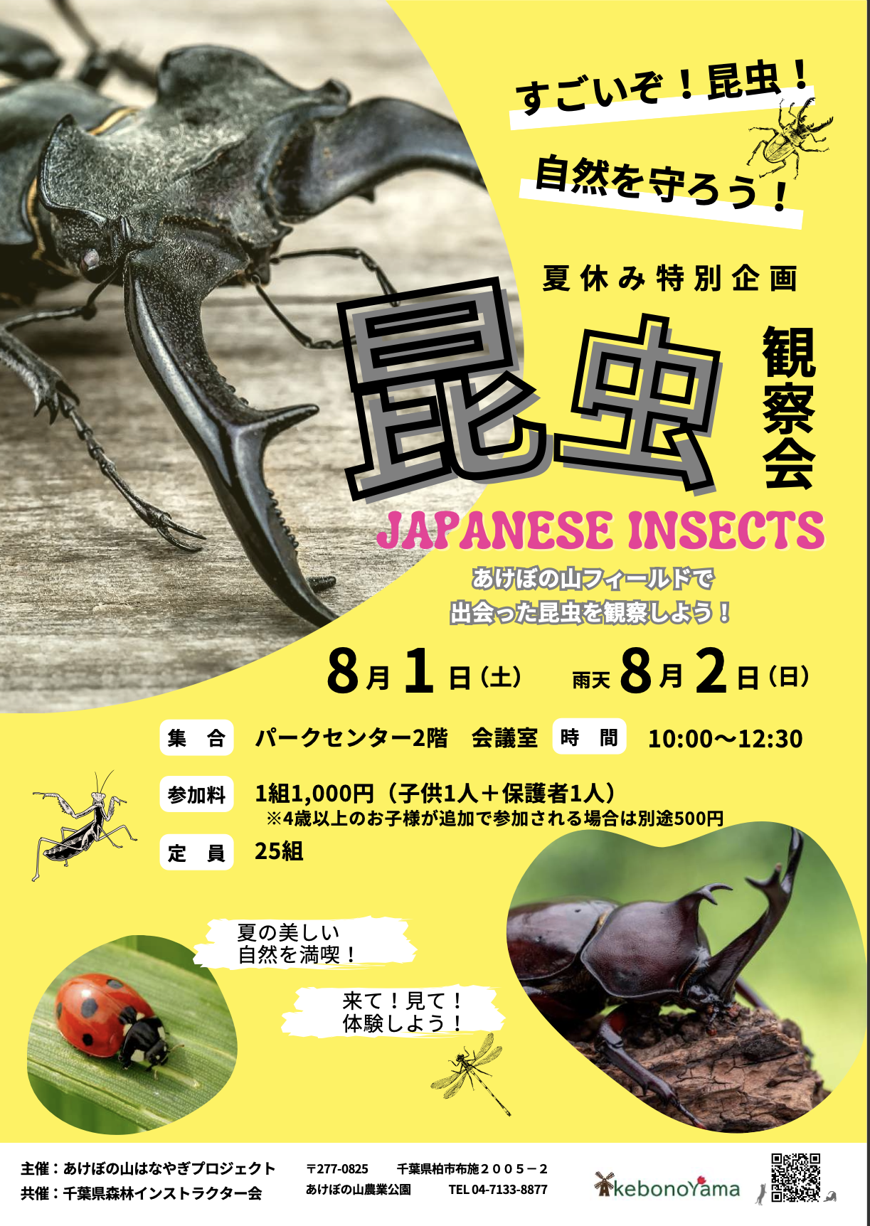 8/1「 昆虫観察会」