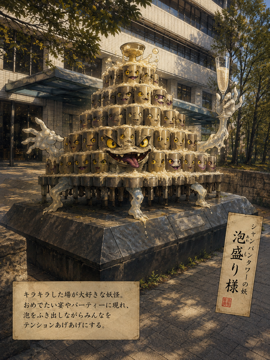 「シャンパンタワーの花壇」