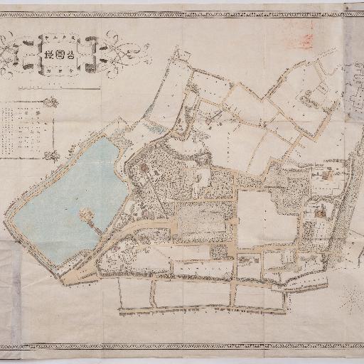 東京上野公園地実測図 (1878)