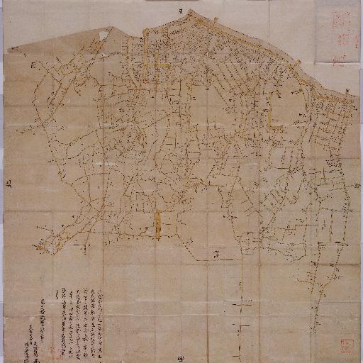 新版江戸大絵図：牛込・四谷・早稲田 (1670-73)