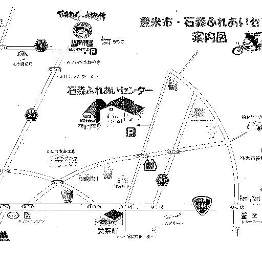 石森ふれあいセンター案内図　（お宝マップ）　登米市石森