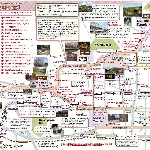 Kyoto Kinukake-no-Michi Strolling Map