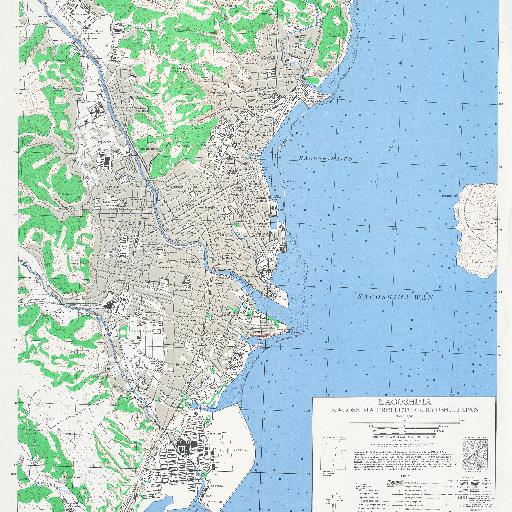 米軍地図：鹿児島市 (1945)