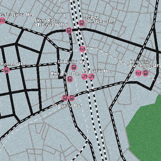 Shinjuku Area Station Map thumbnail