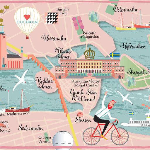 Stockholm map by Maria Larsson thumbnail