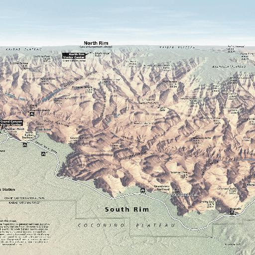 Grand Canyon Panorama Map thumbnail