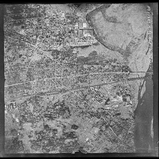 平塚市中心部：空中写真 (1946)