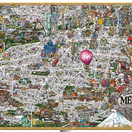 Illustrated Map of Mexico City thumbnail
