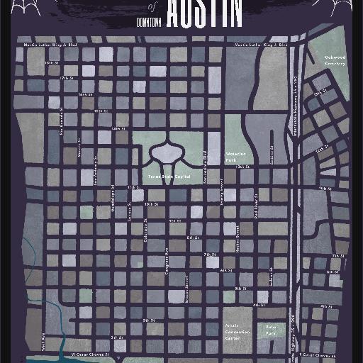 Haunted Map of Downtown Austin