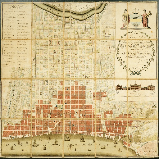 Plan of the City and Suburbs of Philadelphia - 1794 thumbnail