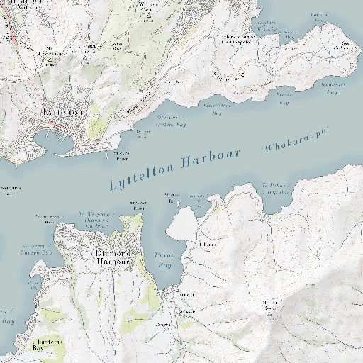 Lyttelton Harbour Topo Map