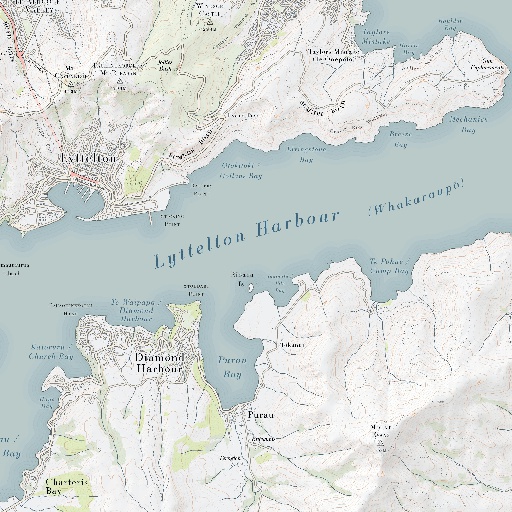 Lyttelton Harbour Topo Map thumbnail