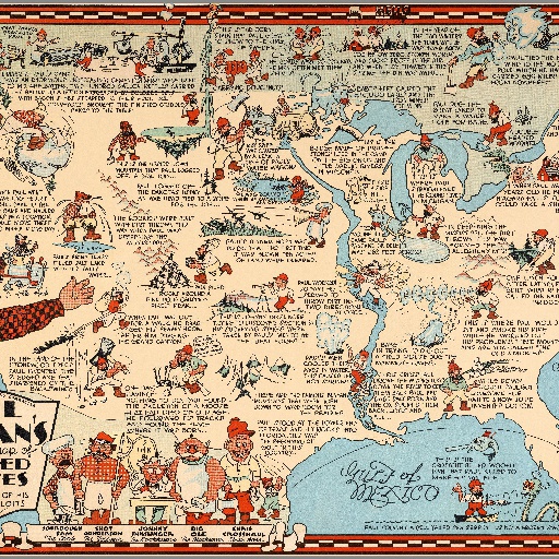 Paul Bunyan's Pictorial Map of the United States