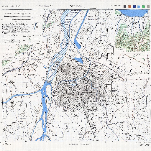 米軍地図 富山市 1945