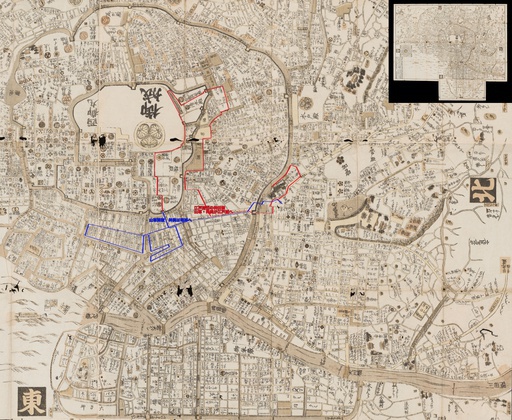 神田祭の巡行路や歴史を古地図で散歩：懐宝御江戸絵図 (1812年 