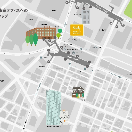 Stroly東京オフィスへのアクセスマップ
