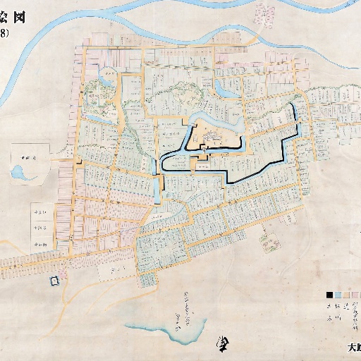 大館城下絵図（享保13年）｜Stroly for original maps and illustrated digital maps