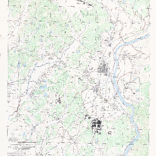 愛知県挙母町（現在の豊田市）：米軍地図 1945（昭和20）年