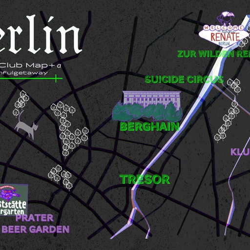 Berlin Nite Club Map / #Wishfulgetaway