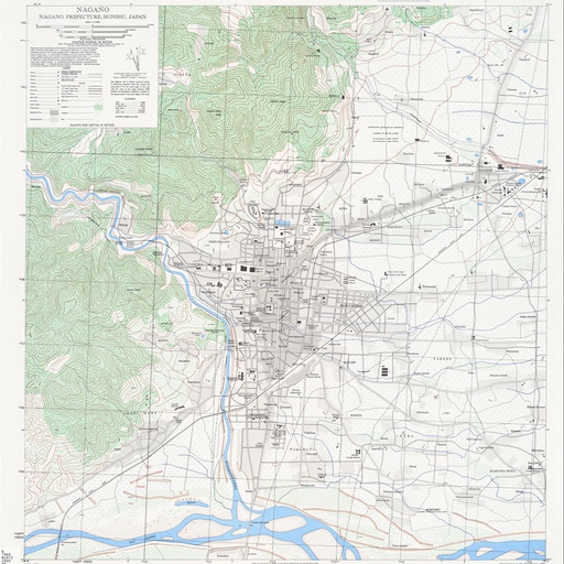 長野市 (1945)：米軍地図