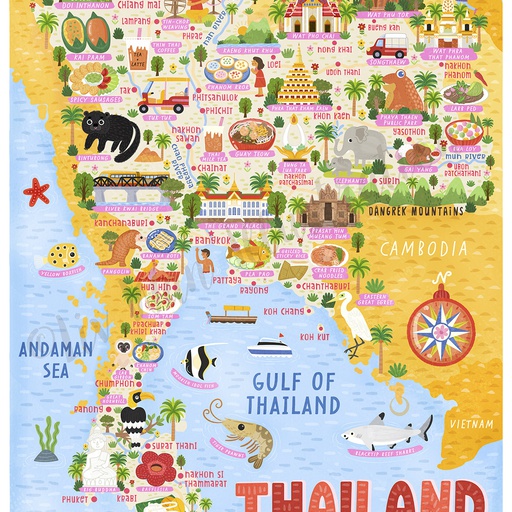 Thailand Food Map