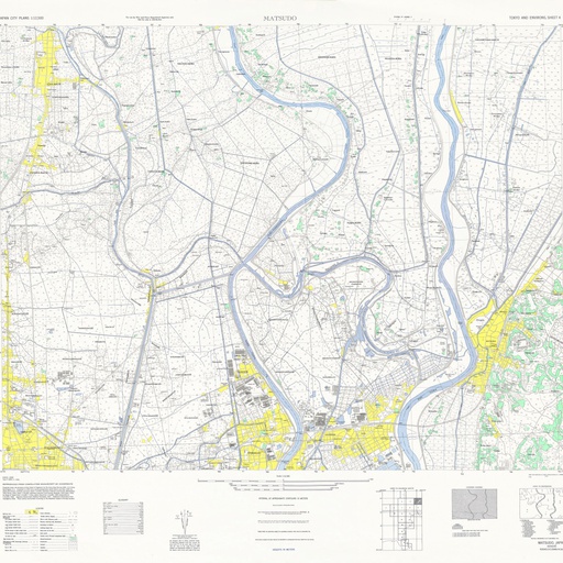 千葉県 松戸市 (1946)：米軍地図