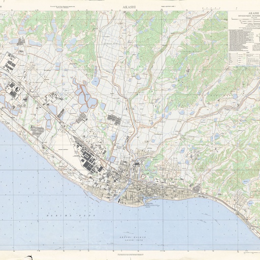 兵庫県 明石市 (1946)：米軍地図