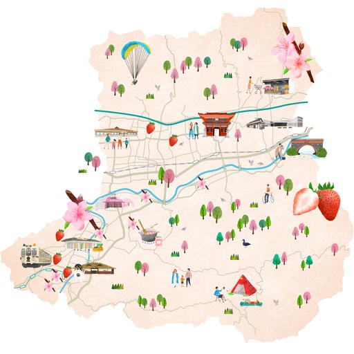 Fruit Town of KINOKAWA City Tour MAP thumbnail