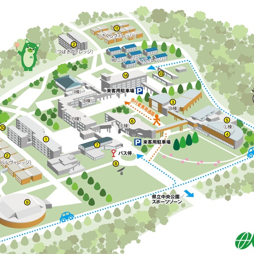 国際教養大学　Campus Map