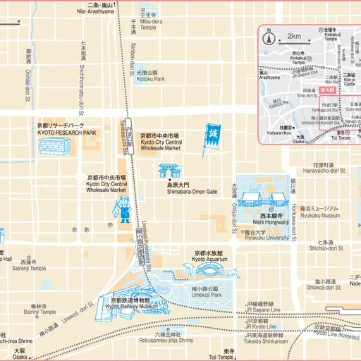 京都・梅小路おさんぽマップ