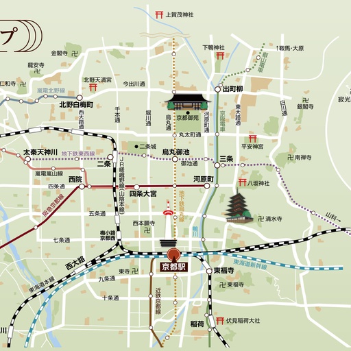 京都市内天然温泉マップ