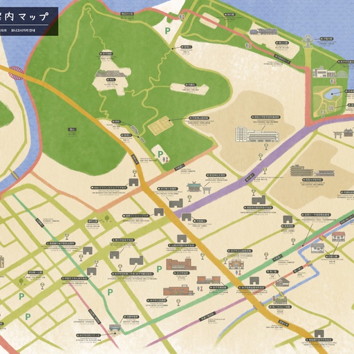 Yonago city centre information map thumbnail