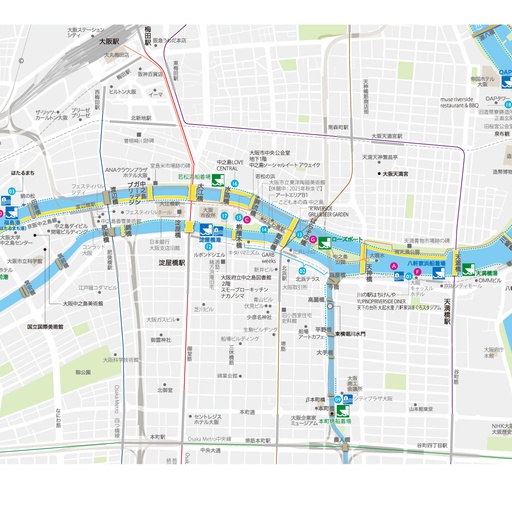 Water Metropolis Osaka Nakanoshima Town Walking Map thumbnail