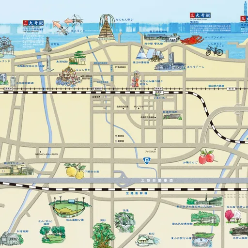 魚津市飲食店マップ