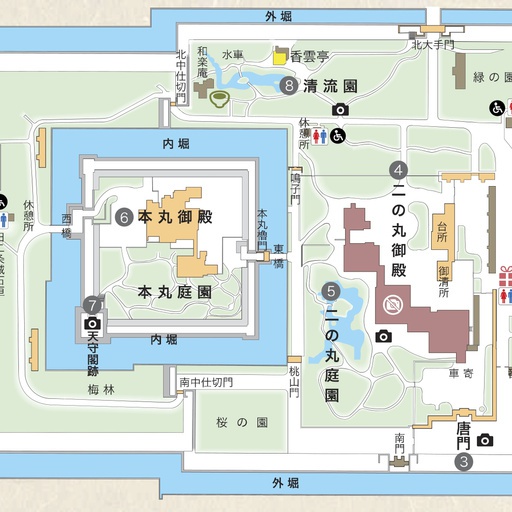 Nijo Castle Map