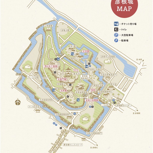 Hikone Castle Map thumbnail