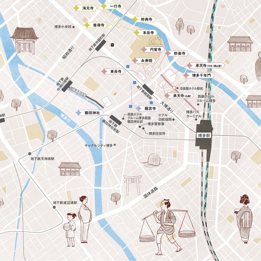 Hakata Old Town Map