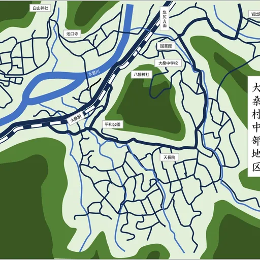 大桑村 史跡散歩 中部地区