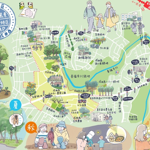 荻窪・成田西農の風景育成地区MAP