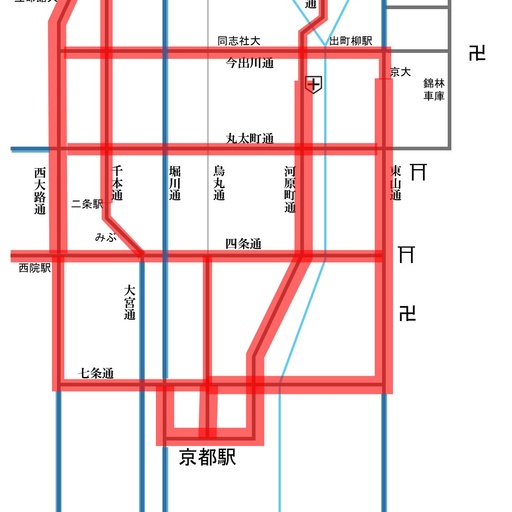 京都市バスの主観混雑度MAP