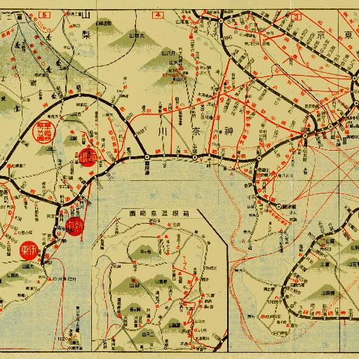 Railway Map of Tokaido & Soubu Line  (1942) thumbnail